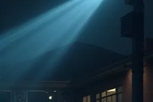 《第七次日落》剧照：傍晚的街角照相馆与暖黄灯箱