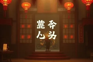 《纸鹤与旧电车》剧照：一辆老式环线电车停在终点站